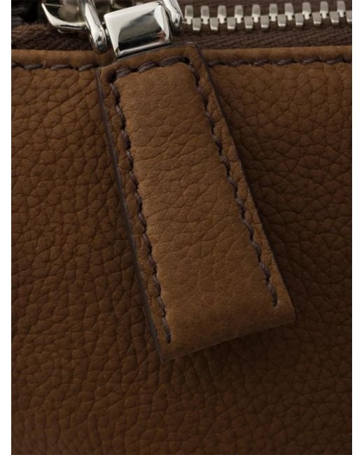 Prada Brown Nubuck-Leather Shoulder Bag for men