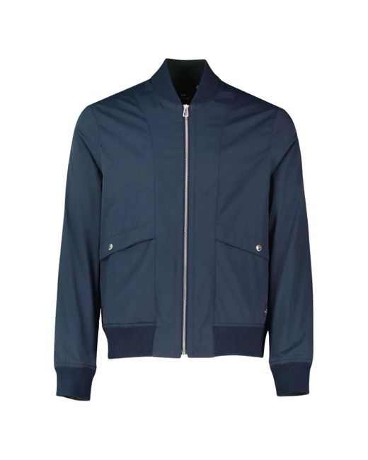 Paul Smith Blue Zip-Up Bomber Jacket for men