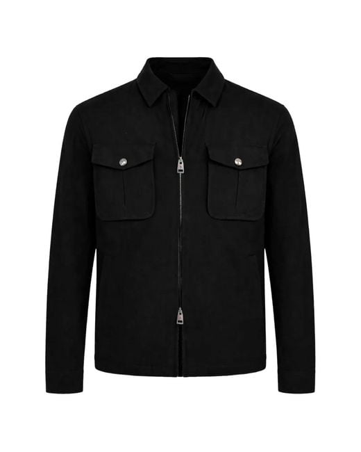 Kiton Black Flap-Pocket Jacket for men