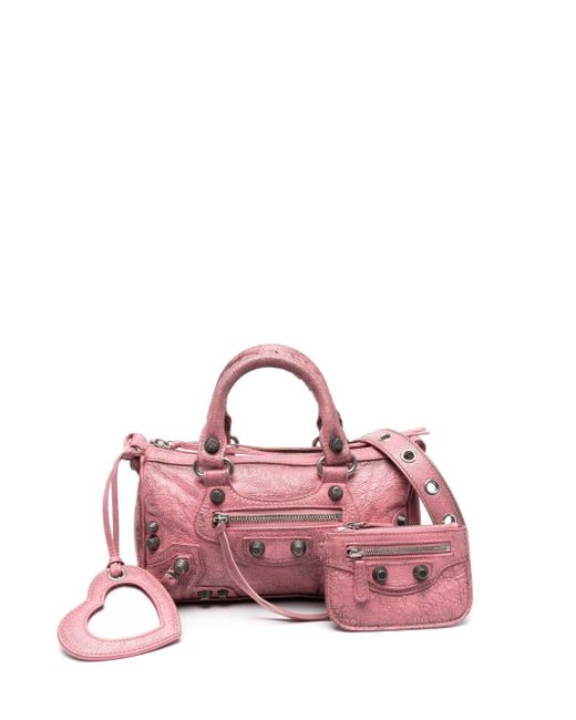 Balenciaga Le Cagole Duffle レザーバッグ Pink