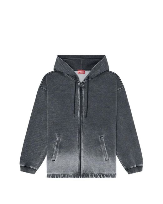 DIESEL Gray Veste S-Hermy-Zip for men