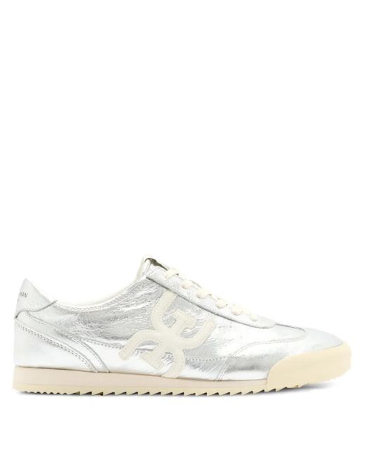 Sam Edelman White Logo-Embroidered Sneakers