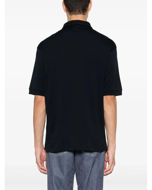 Giorgio Armani Black Cashmere Polo Shirt for men