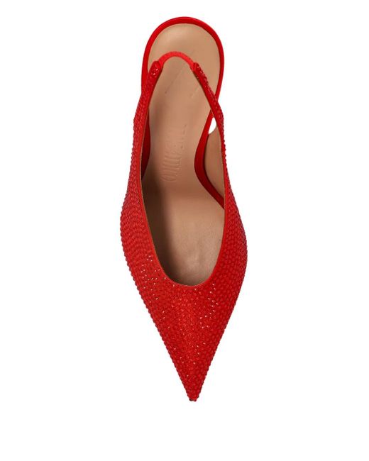 The Attico Red Heeled Shoes "Viper"