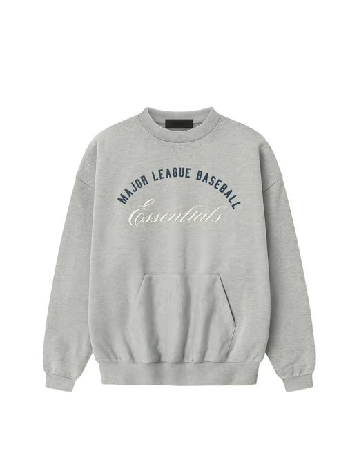 Fear Of God Gray Essentials Logo-Print Sweatshirt for men