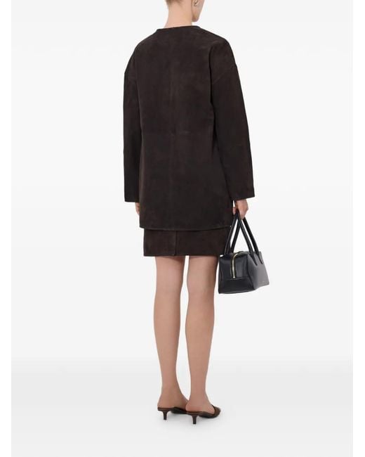 Loulou de Saison Black Waren Button-Up Coat