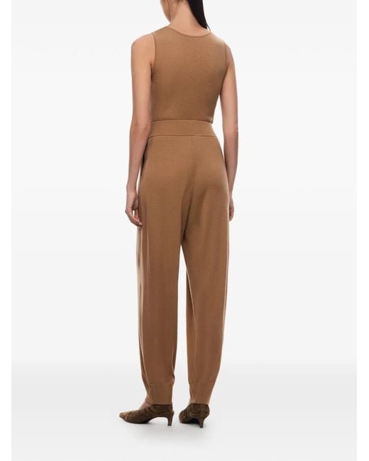 12 STOREEZ Brown Jasmin Pleated Trousers