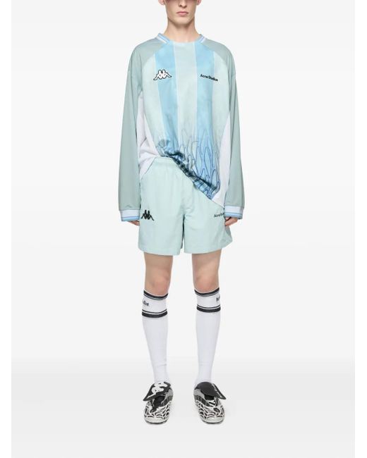 Acne Studios X Kappa Striped T-Shirt in Blue | Lyst
