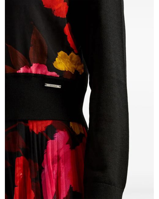 Erdem Black Floral-Print Cardigan