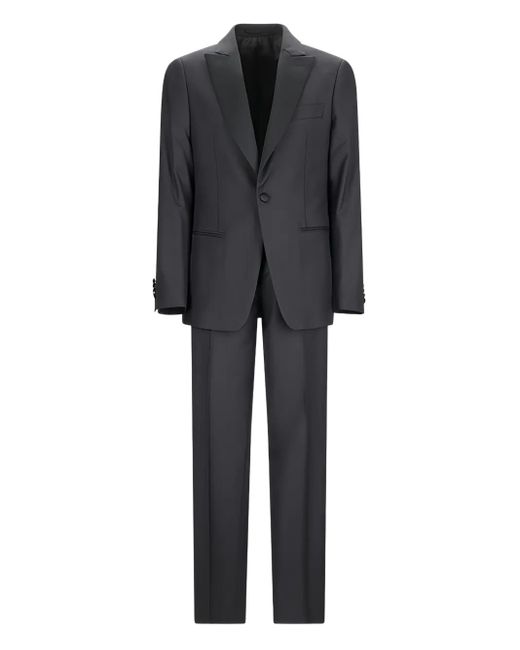 Lardini Black Virgin Wool Suit for men