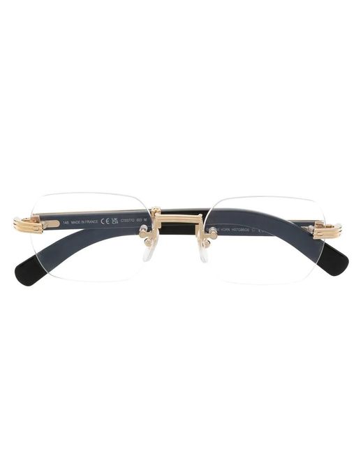 Cartier Multicolor Frameless Round-Frame Glasses for men