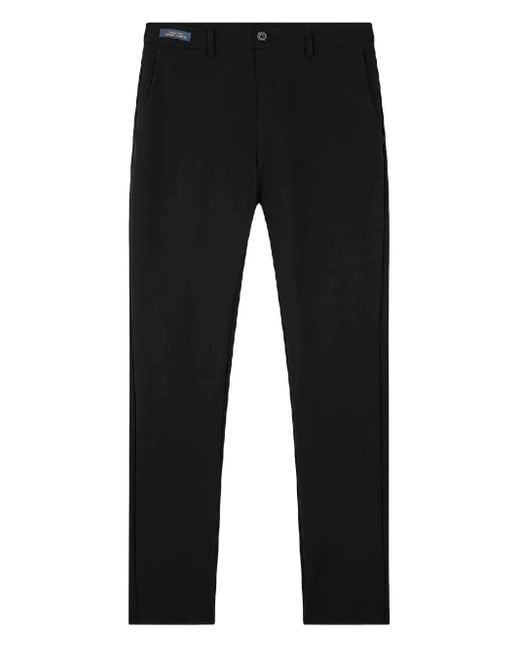 Paul & Shark Black Flat-Front Chino Trousers for men