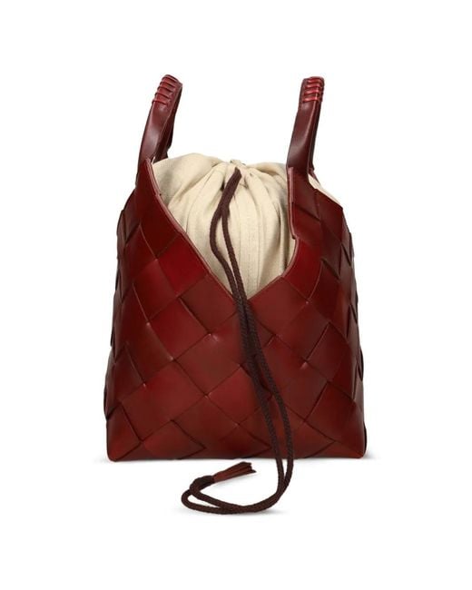 Borsa A Secchiello Botteghe di Dragon Diffusion in Red