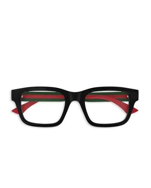 Gucci Green Brille Mit Eckigem Gestell