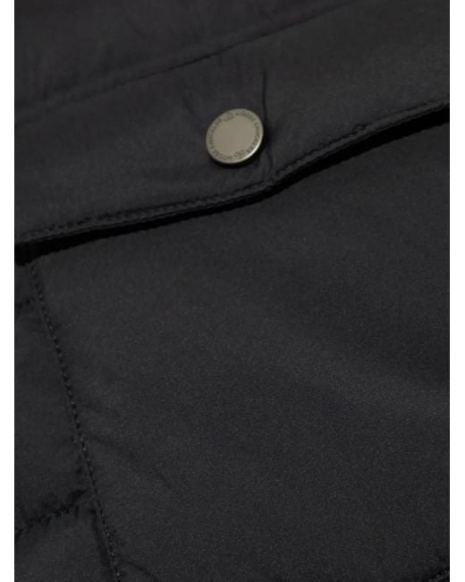 Moose Knuckles Black Zip-Up Down Jacket for men