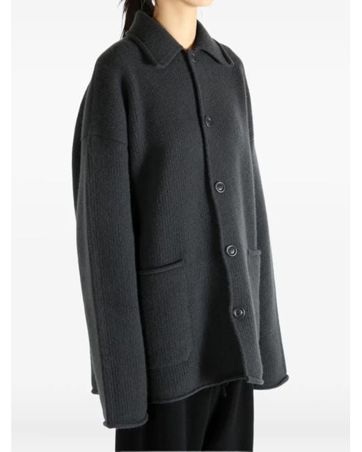 Casey Casey Black Rove Buttoned Patch-Pocket Cardigan