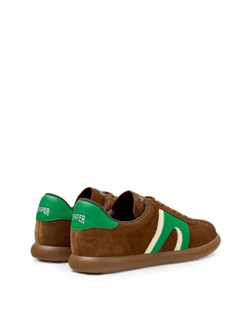 Camper Green Pelotas Soller Nubuck Leather Sneakers