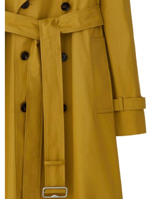 Gabardina con solapas de muesca anchas Burberry de color Yellow