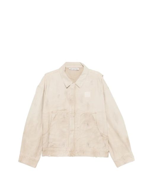 Cole Buxton Natural Veste À Empiècements Et Effet Usé for men
