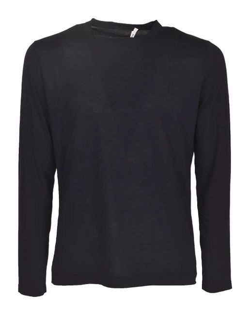 Kangra Blue Long-Sleeved Crew-Neck Sweater for men