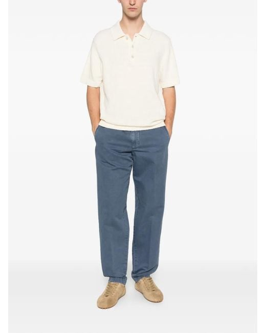 Berwich Blue Button Trousers for men