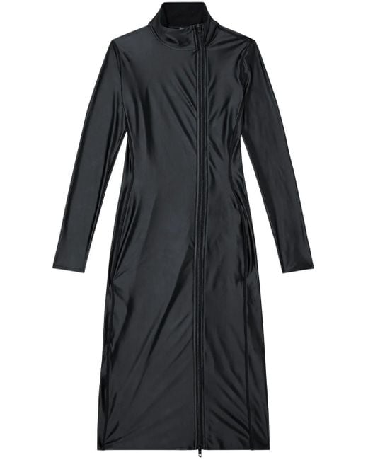 Vestido midi D-Silver DIESEL de color Black