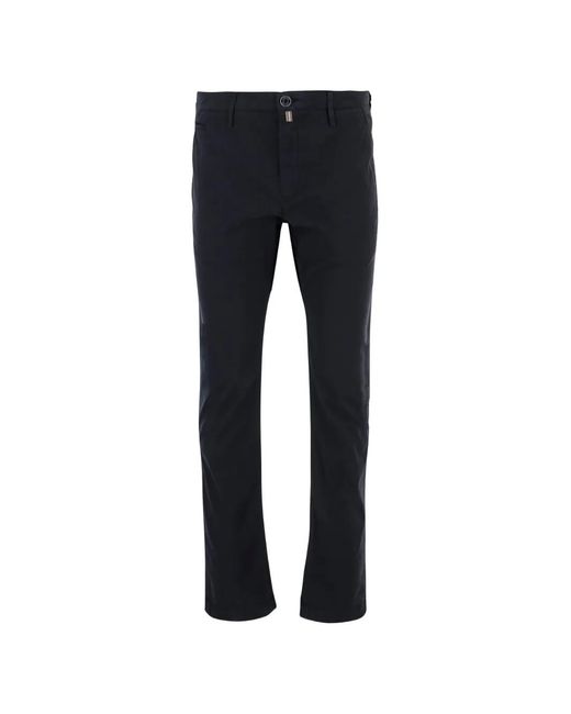 Jacob Cohen Blue Button Trousers for men