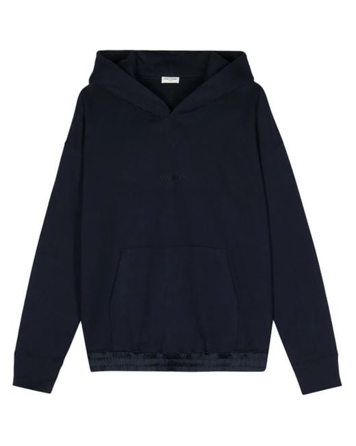 Saint Laurent Blue Hooded Sweatshirt for men