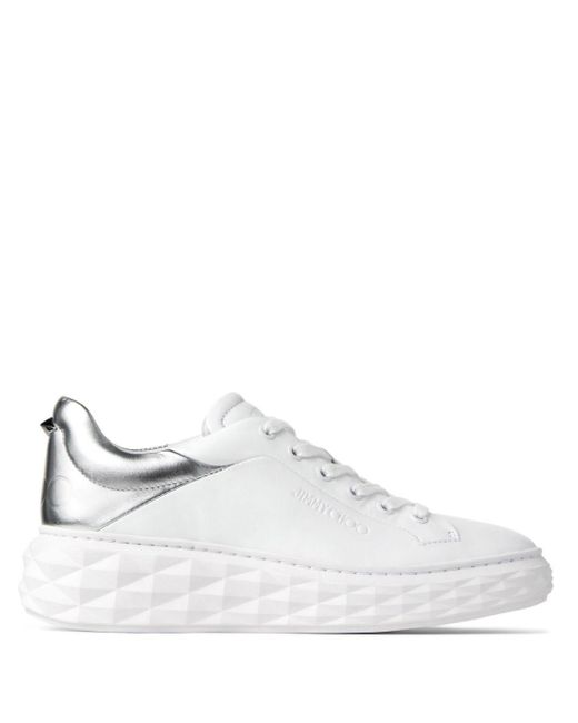 Jimmy Choo Diamond Light Maxi/f Sneakers in het White