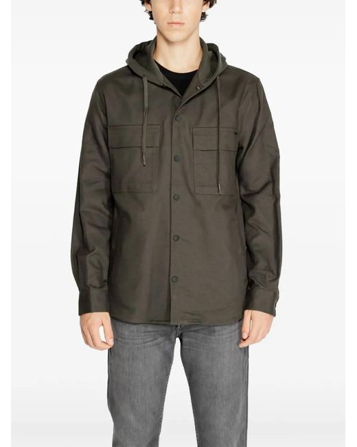 Antony Morato Gray Veste À Capuche Et Poches Plaquées for men