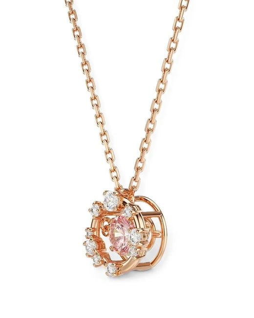 Swarovski White Constella Crystal-Embellished Circular Necklace
