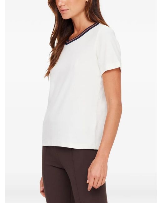 The Upside White Zahra Ribbed T-Shirt