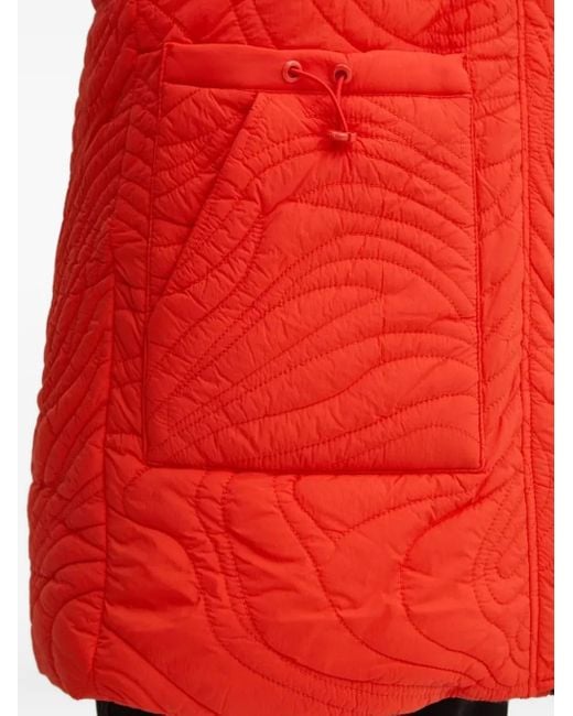 Desigual キルティング フーデッドジャケット Red
