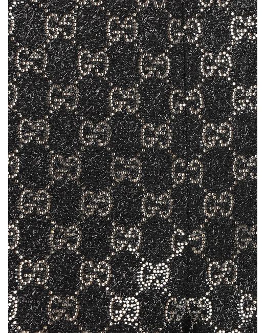 Logo-pattern mini shorts Gucci de color Black