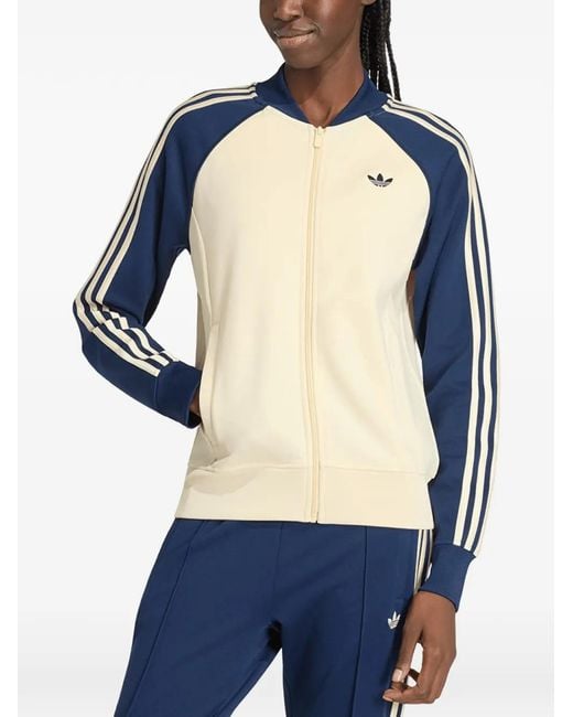 Adidas Blue Classic Side-Stripe Track Jacket