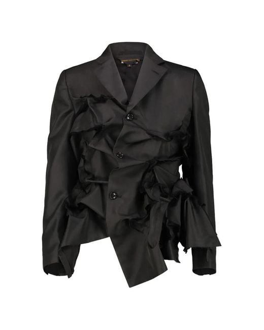 Comme des Garçons Black Ruffled Deconstructed Jacket