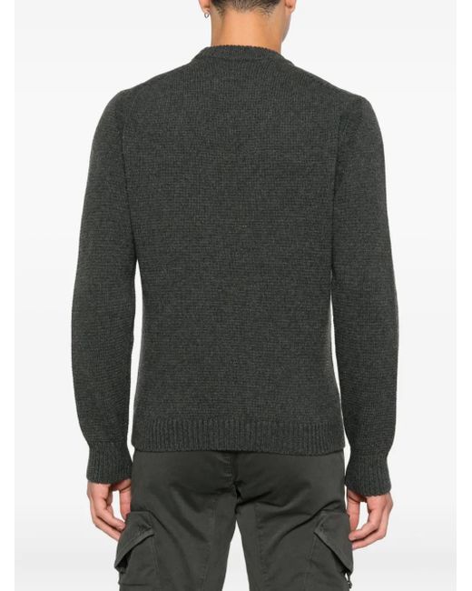 C P Company Gray Chest-Pocket Crew-Neck Sweater for men