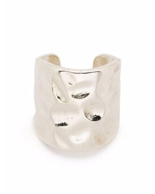 Emanuele Bicocchi White Hammered Mid Ear Cuff