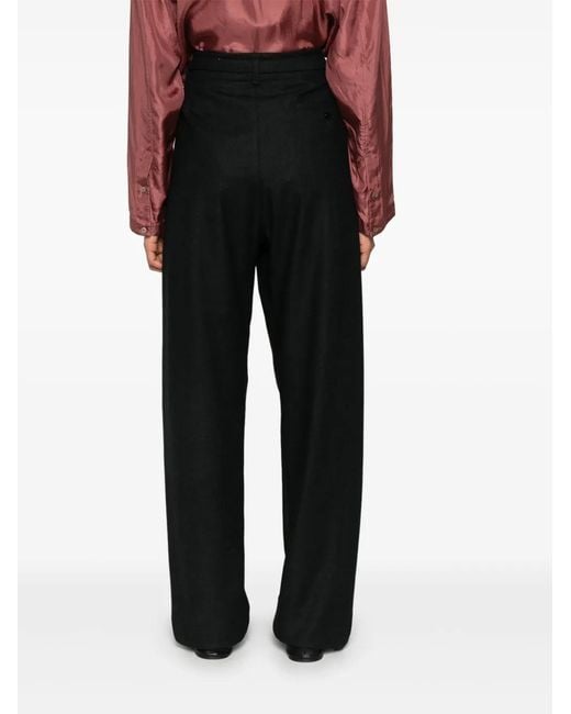 Lemaire Black Belted Pleated Trousers