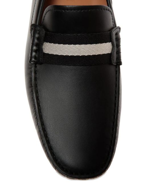 Bally Black Pilot Driver Leather Loafers for men