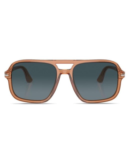 Persol Blue Aviator Oversize Frame Sunglasses for men