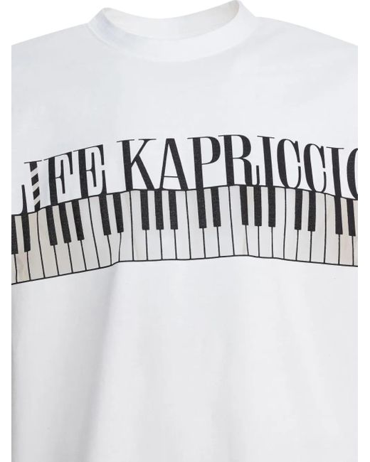 T-Shirt À Imprimé Piano Kapital pour homme en coloris White