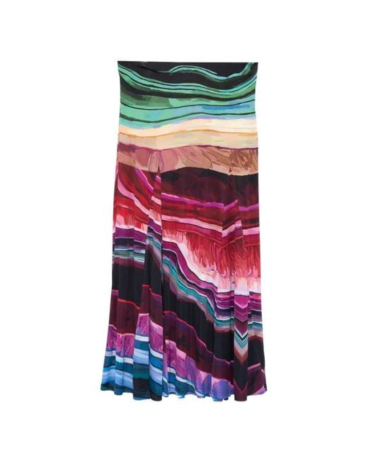 Farm Rio White Printed Midi Skirt