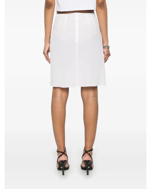 Dolce & Gabbana Semi-Doorzichtige Mini-Rok in het White