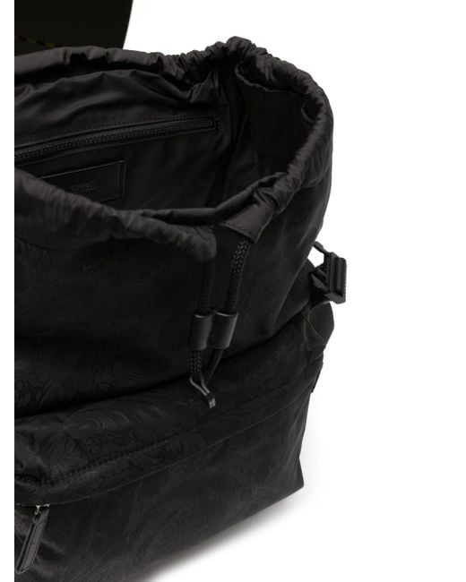 Versace Neo Nylon Rucksack aus Jacquard in Black für Herren
