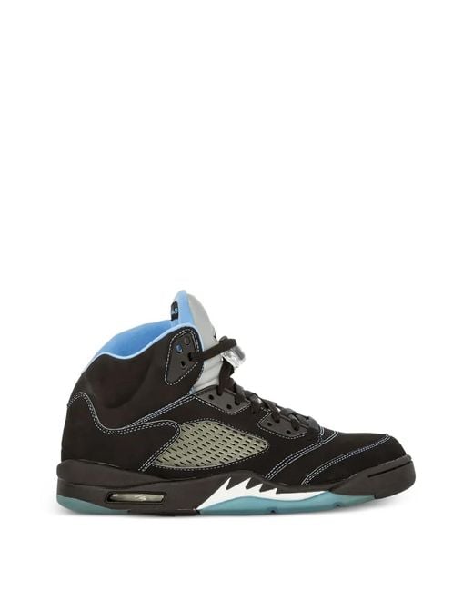 Nike Black Air 5 Suede Sneakers for men