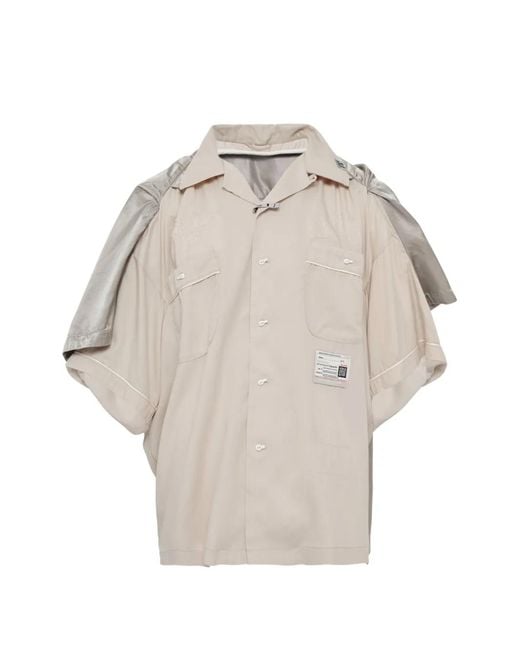Maison Mihara Yasuhiro White Pocket Shirt for men