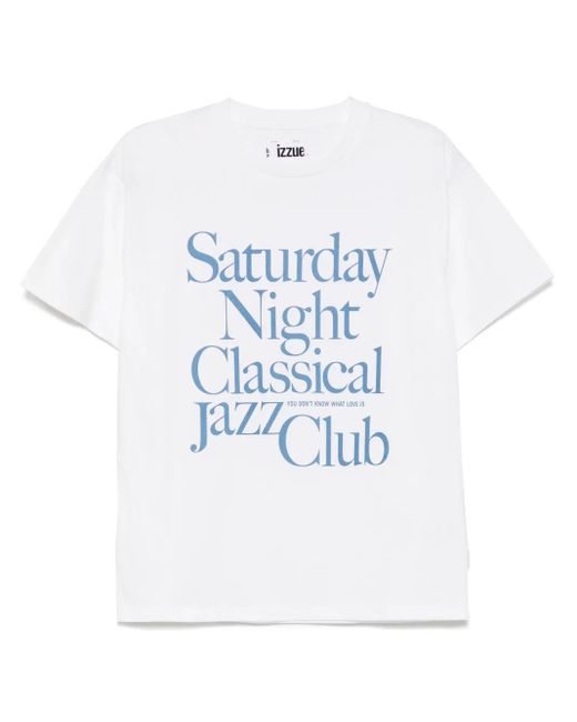 Izzue スローガン Tシャツ White