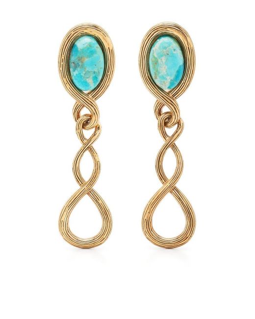 Aurelie Bidermann Metallic Gold-plated Turquoise Earrings