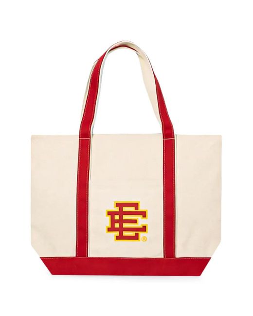 Eric Emanuel Red Ee Logo-Print Tote Bag for men